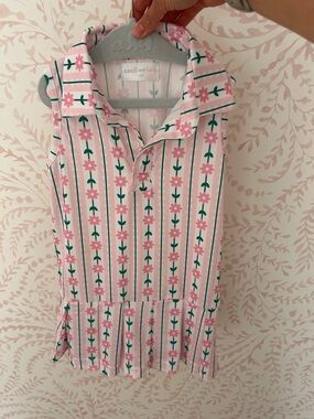 Cecil and Lou Pink Floral Stripe Sleeveless Dress